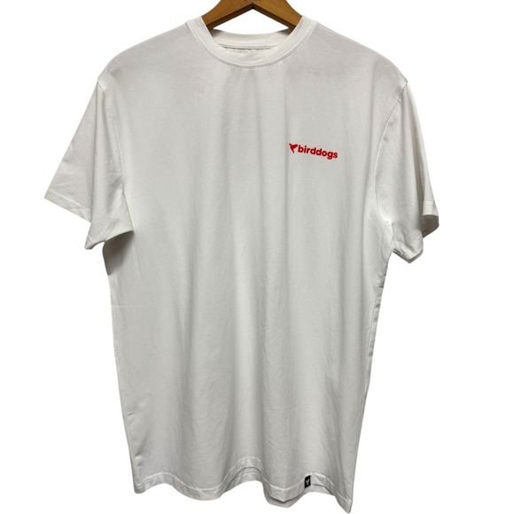 Bird Dogs Other - Bird Dogs Mens White Red Bird Graphic T Shirt Size Large Crew Neck Cotton Blend